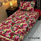 4 Pieces Crystal Cotton Single Pair Bedsheet  SB 546
